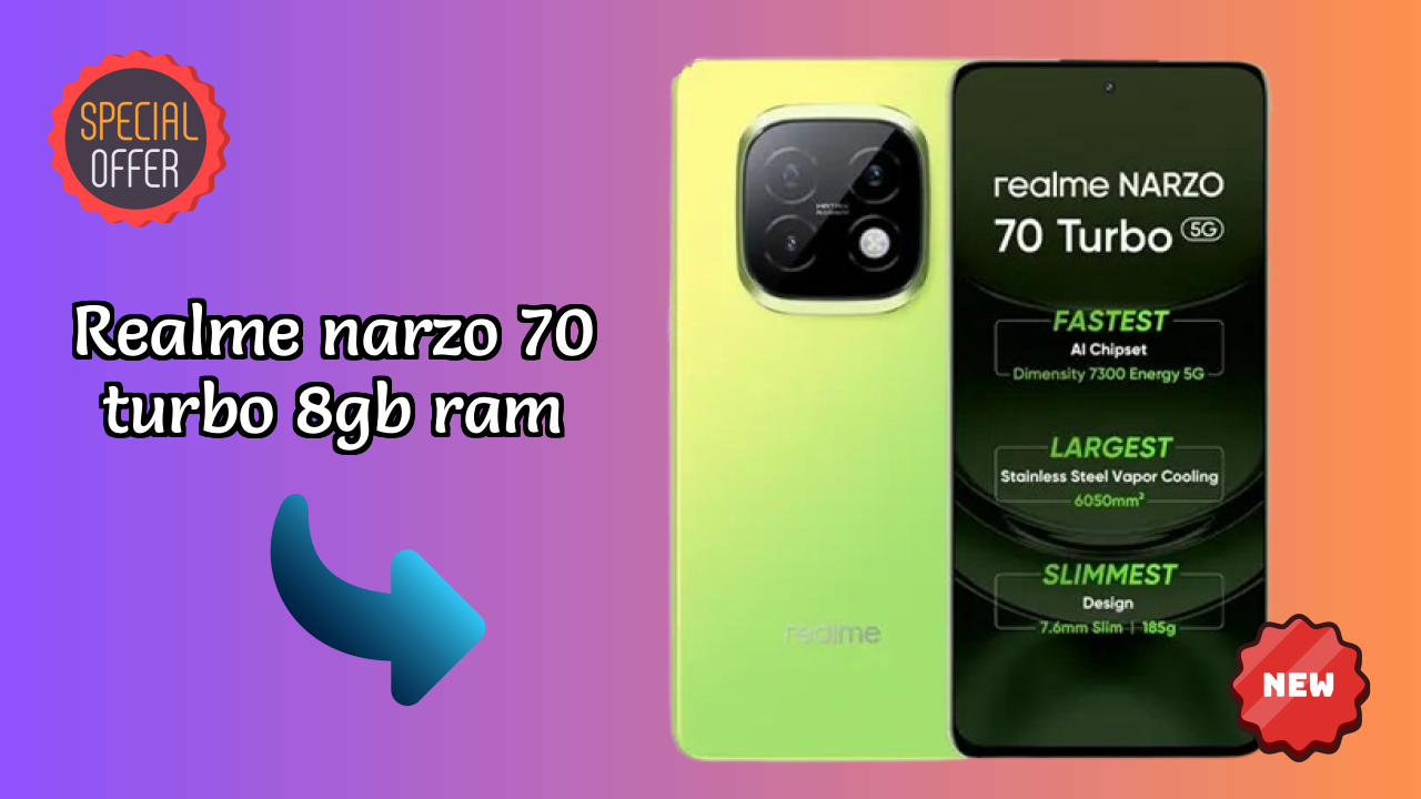 Realme Narzo 70 Turbo 8GB RAM Display Quality: OLED Explained