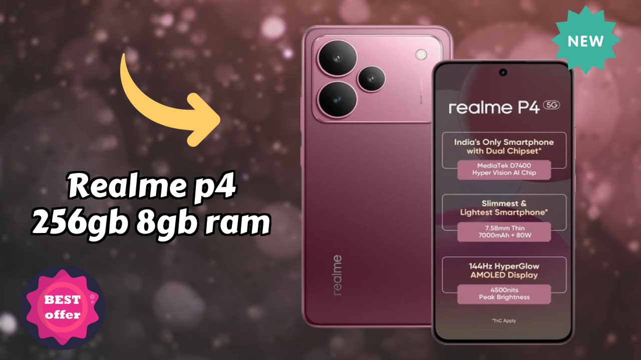 Realme P4 256GB 8GB RAM Camera Quality: 50 MP + 8 MP Rear Camera Low Light