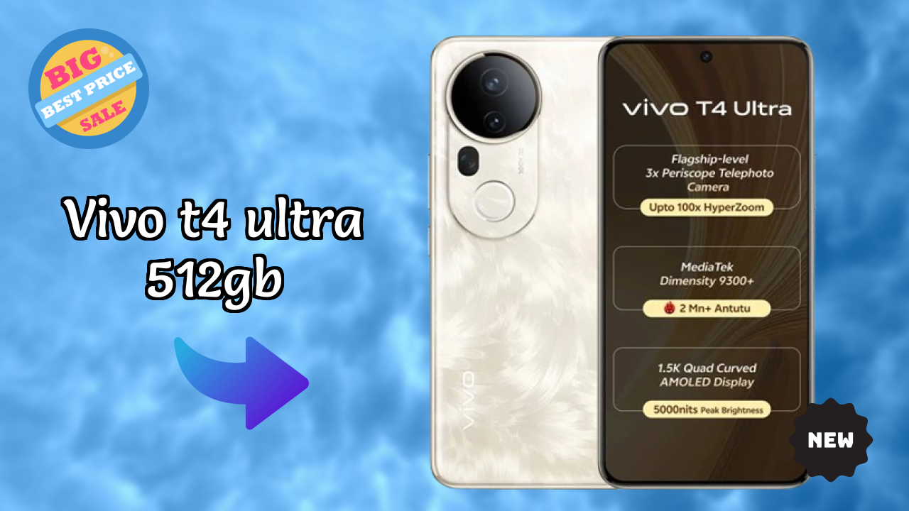 Vivo T4 Ultra 512GB Display Size: 6.67 Inches (16.94 Cm) Screen Quality
